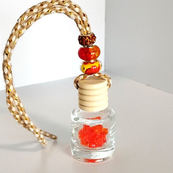 CAR Closet Air Freshener Refillable Fragrance Oil Hanging Bottle Orange - Picture 1 of 2